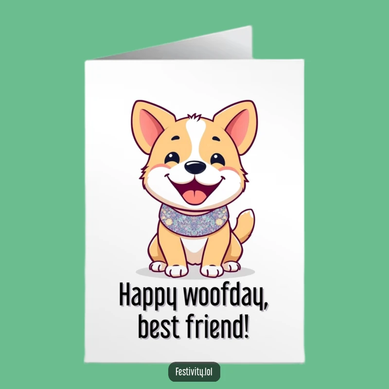 Free Printable Birthday Card: Happy Doggo! Funny, Festive Downloadable Gift.