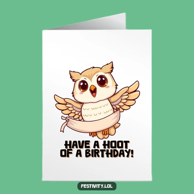 Free Printable Owl Birthday Card: Funny DIY Downloadable Message for Celebrations