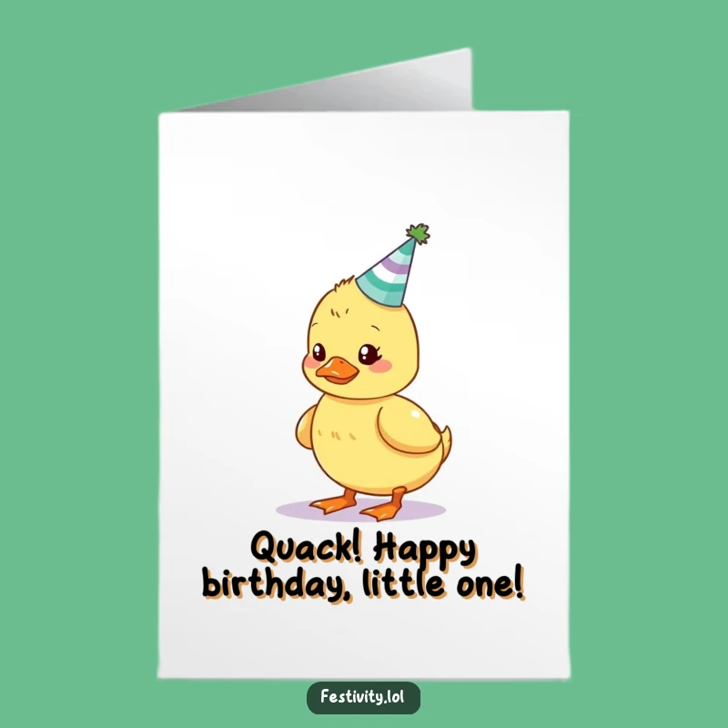 Wobbly Duckling Birthday Card: Free Printable, Cute & Funny Downloadable Gift!
