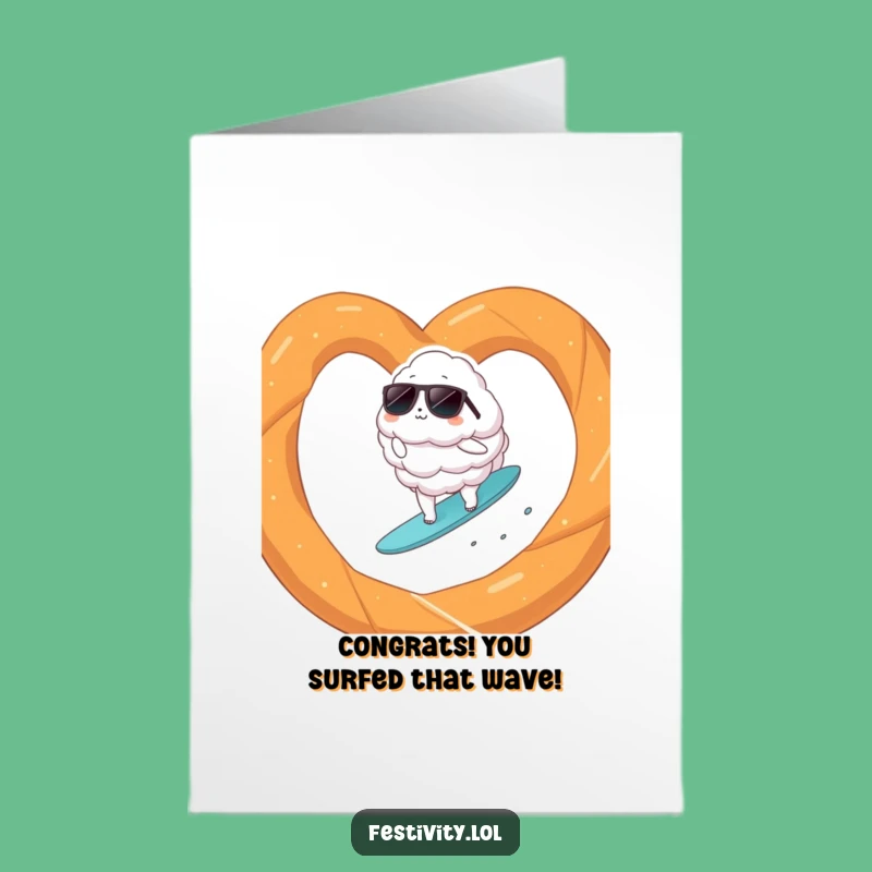 Free Printable Congrats Card: Surreal Cloud Surfer - A Funny Downloadable Gift