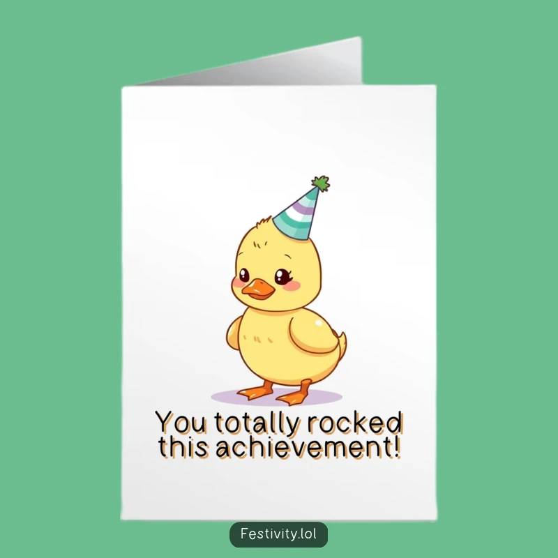 Duckling Congrats Card: Free Printable, Balancing Act Downloadable Gift!