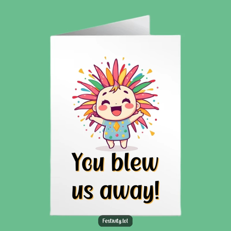 Free Printable Congrats Card: Firework Blast Funny Downloadable Gift