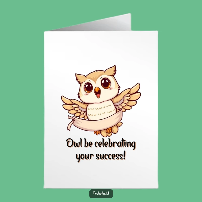 Free Printable Owl Congrats Card: Grand DIY Downloadable for Big Achievements