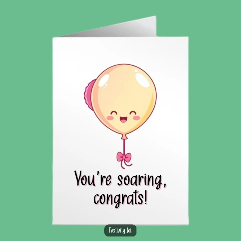 Free Printable Balloon Congrats Card: Uplifting Downloadable Gift for Big Moments!
