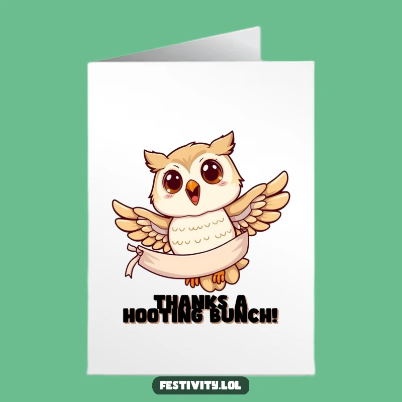 Free Printable Owl Thank You Card: Wise DIY Downloadable for Expressing Gratitude
