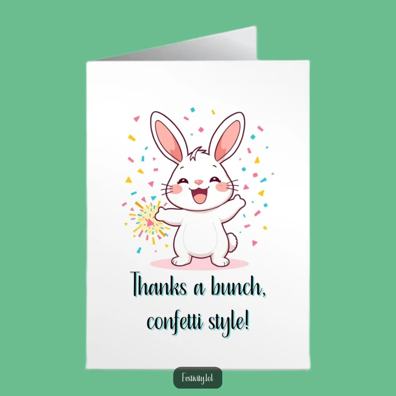 Free Printable Thank You Card: Bunny's Confetti Blast of Gratitude!
