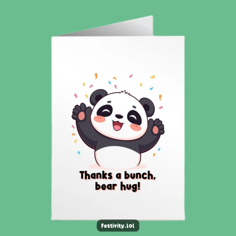 Adorable Free Printable Panda Thank You Card - Express Gratitude with a Smile!