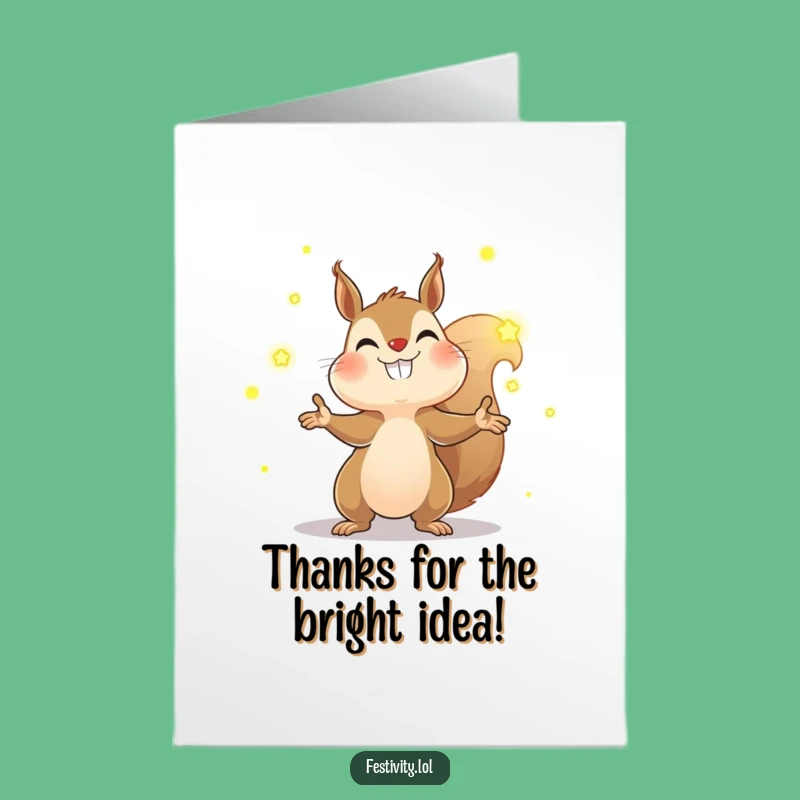 Free Printable Thank You Card: Juggling Squirrel, Funny Downloadable Gift