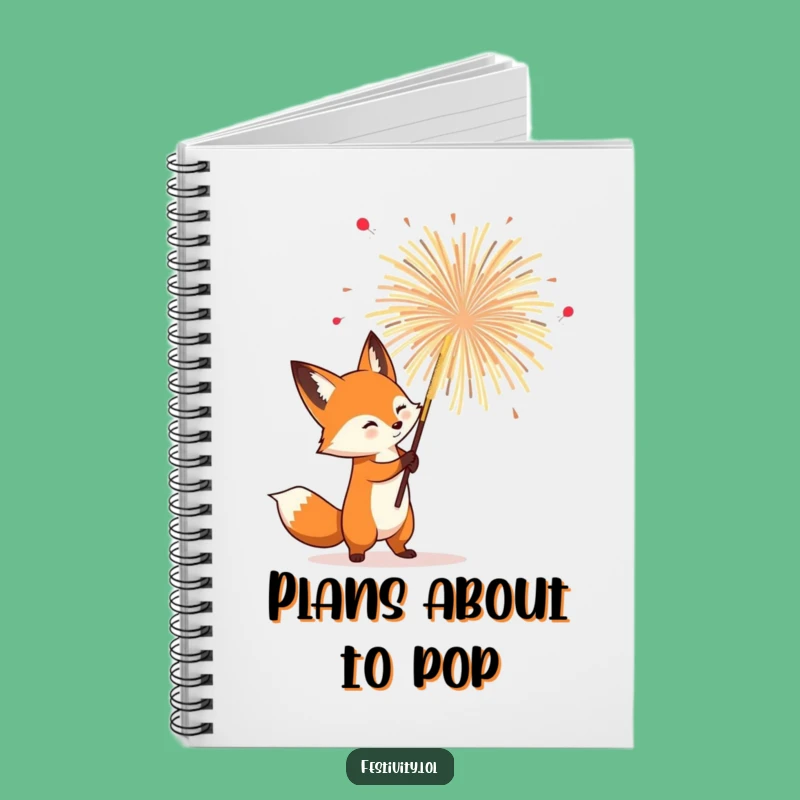 Funny Fox Firework Notebook: Plan Your Bold Ideas with Hilarious Explosive Notes