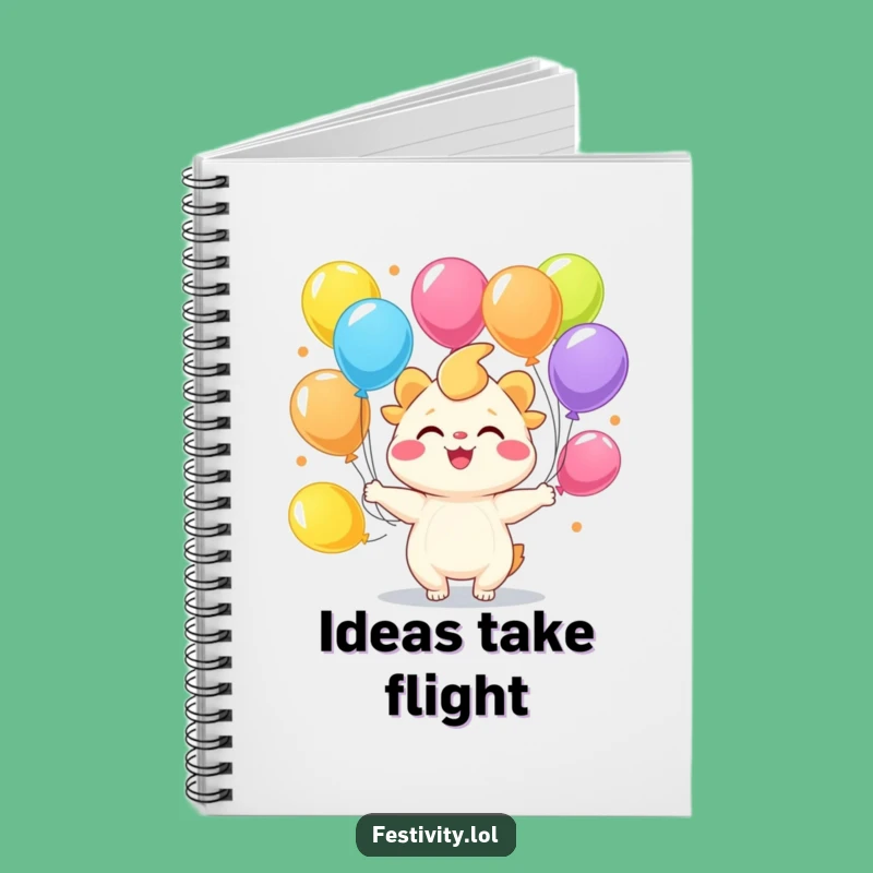 Funny Juggling Creature Notebook - Ideas Afoot - Journal for Creativity