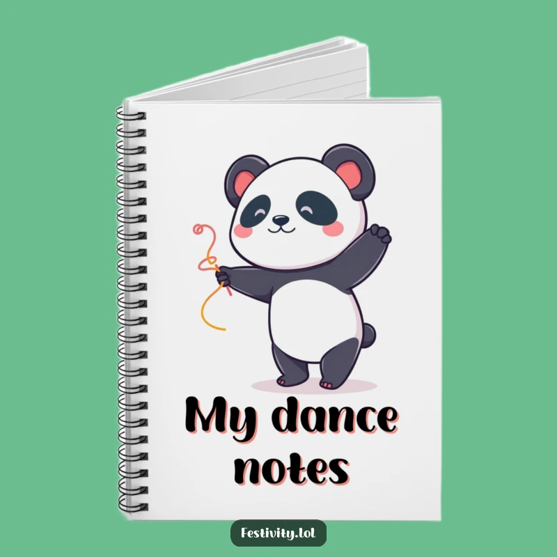 Funny Panda Dancer Notebook: Journal Your Happy Moments