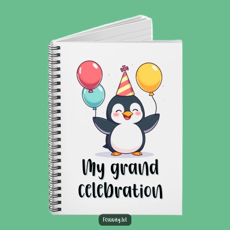 Funny Penguin Party Notebook: Giggling Juggler's Festive Notes, Writing Humor Gift