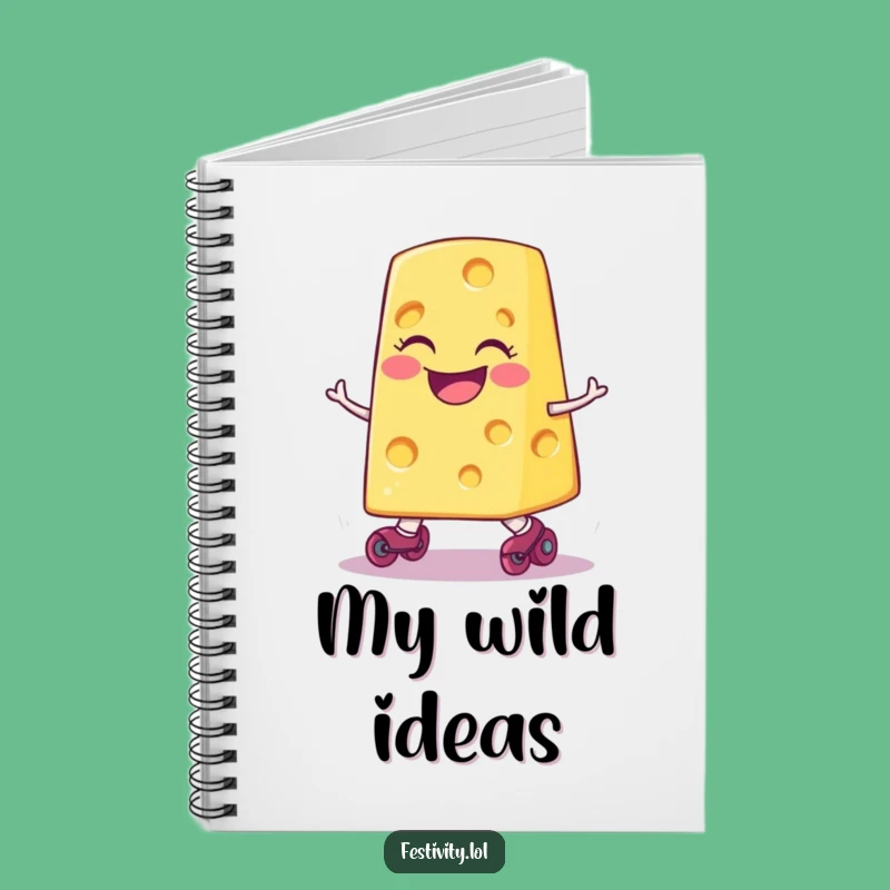 Funny Tripping Cheese Notebook: Jot Down Notes with Cheesy Flair