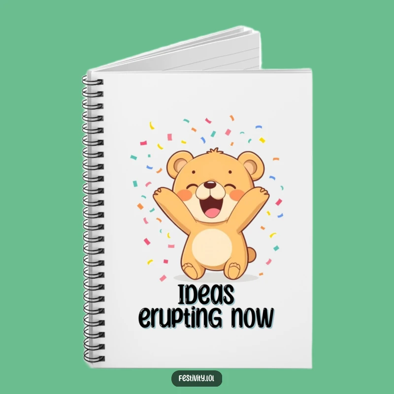 Funny Bear Cub Confetti Notebook: Jot Down Ideas with Joy, Essential Funny Gift