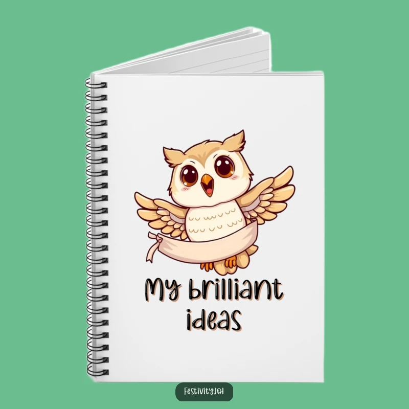 Funny Owl Banner Notebook: Jot Down Wisdom, Wise Pet, Great Funny Gift