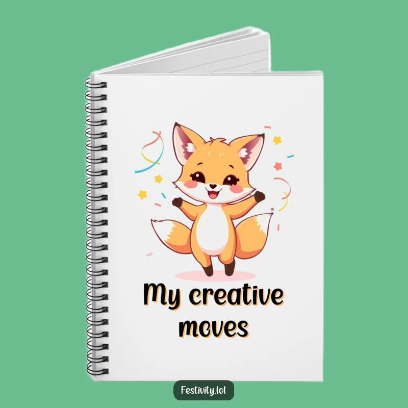 Funny Fox Cub Dance Notebook - Jot Down Moves with Streamers!