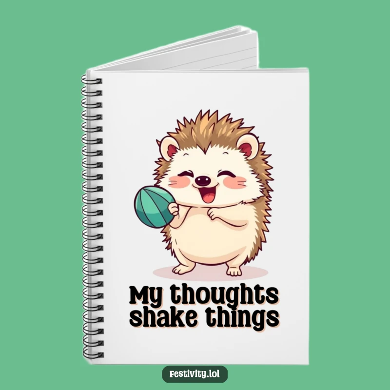 Funny Hedgehog Journal: Jot Down Ideas with Fiesta Flair