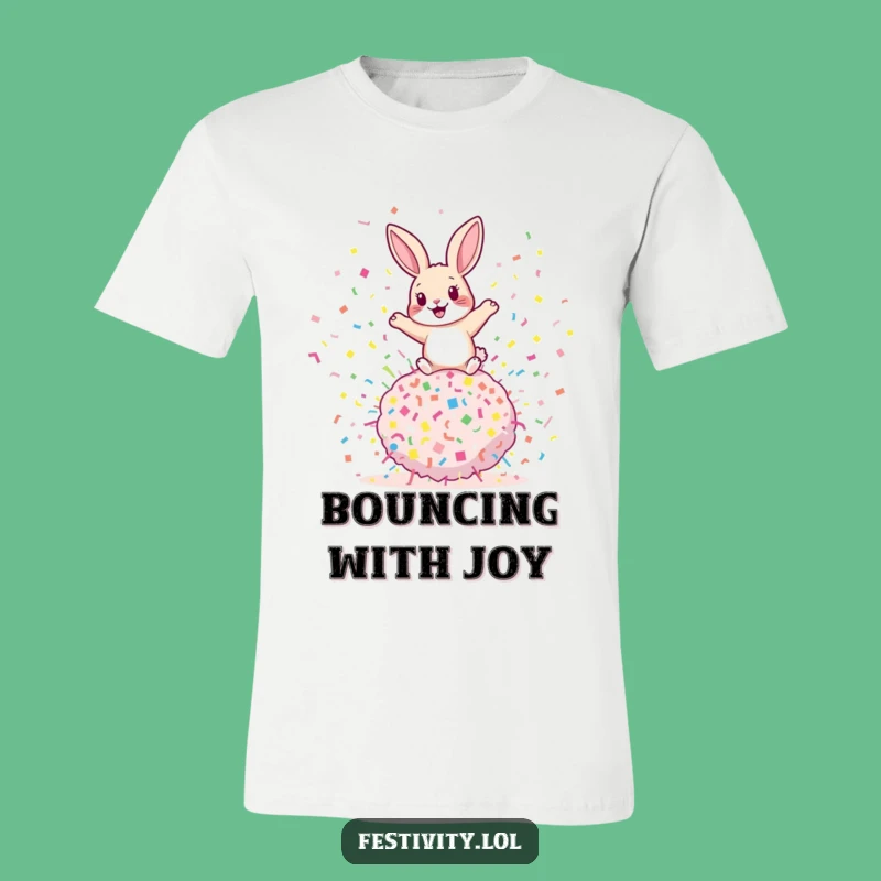 Funny Rabbit Confetti T-Shirt: Bouncing Blast, Hilarious Gift Idea