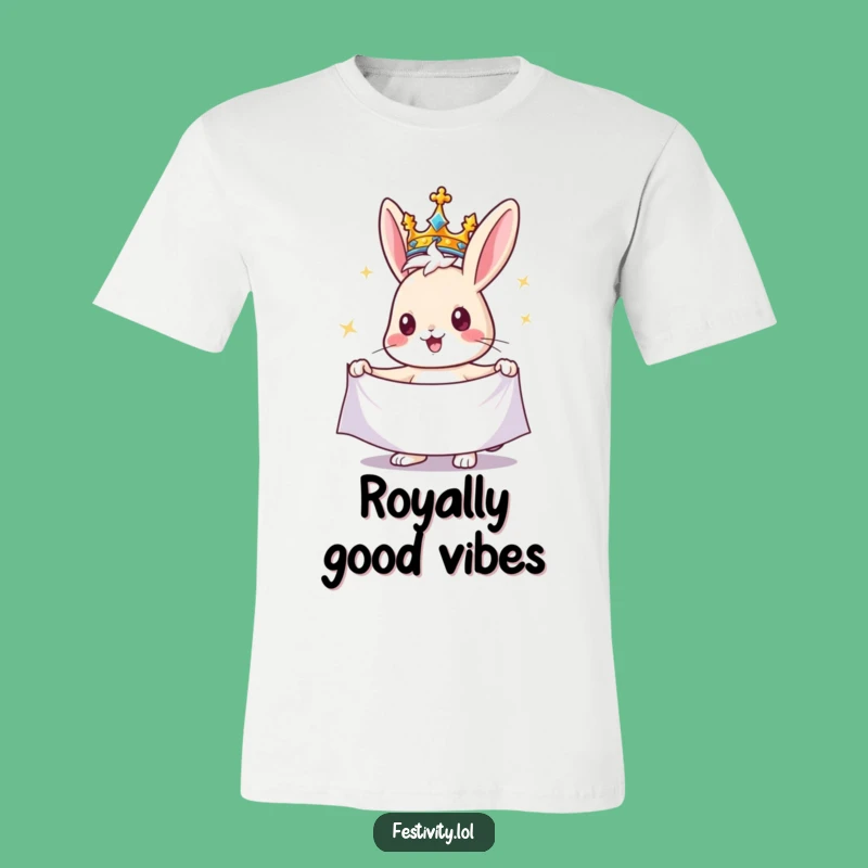 Funny Rabbit King T-Shirt: Wear Your Crown with Pride in This Hilarious Bunny Tee