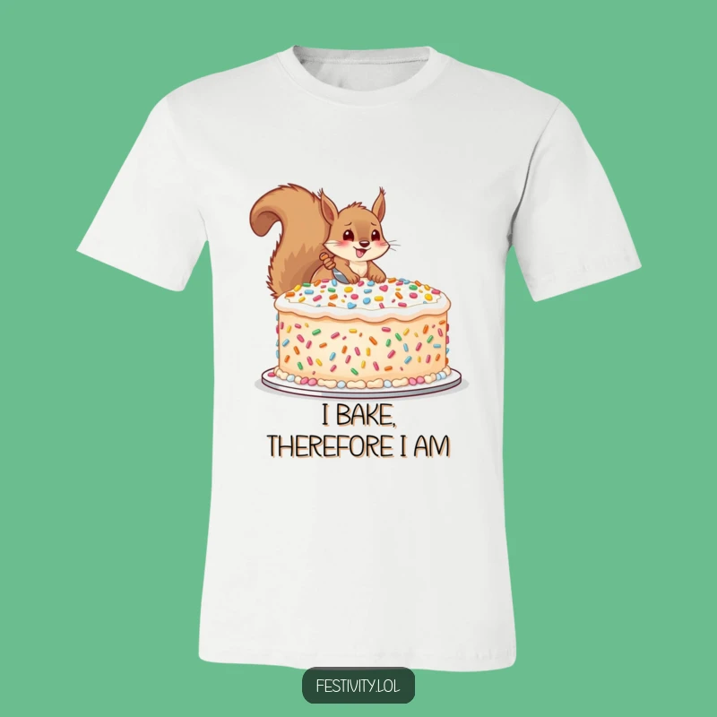 Hilarious Squirrel Baking T-Shirt: Funny Gift for Bakers