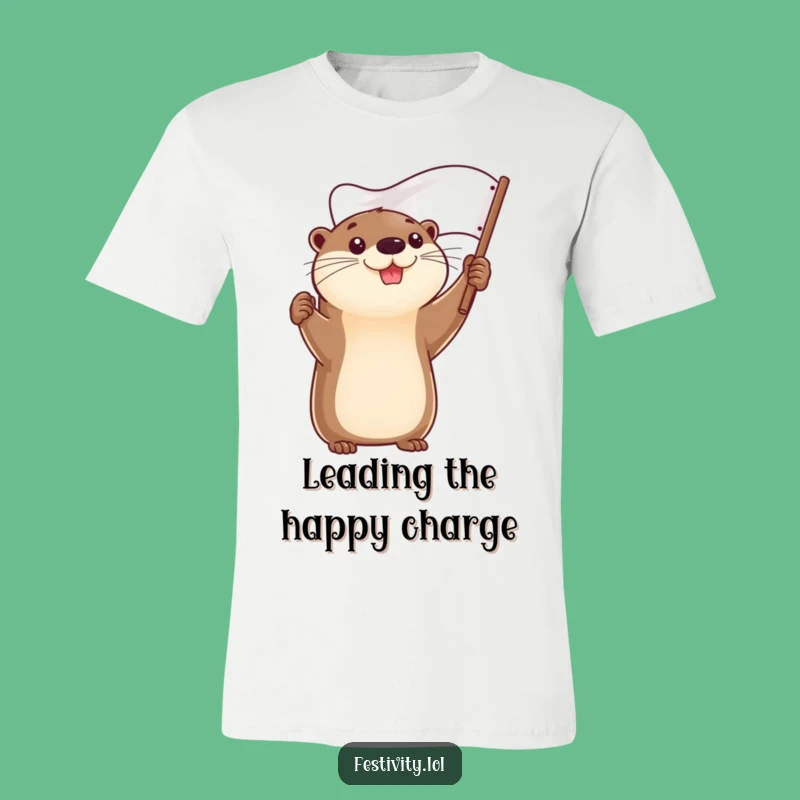 Funny Determined Otter Flag T-Shirt - Show Your Triumphant Spirit!