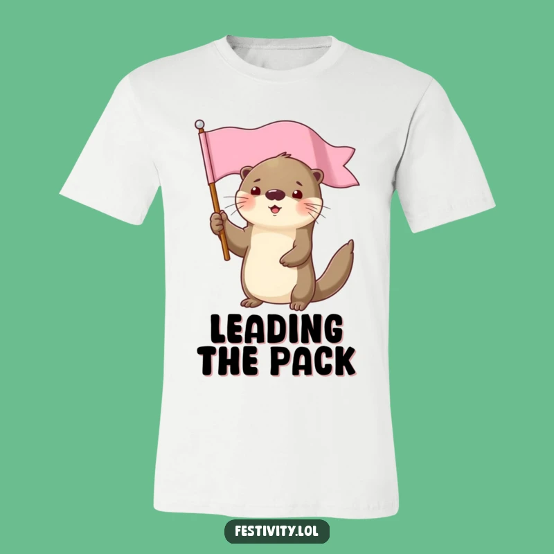 Funny Determined Otter Flag T-Shirt: Wear Your Success with Pride