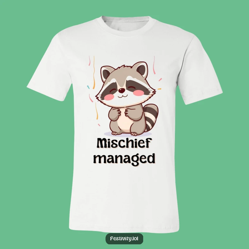 Funny Blushing Raccoon T-Shirt: Adorable and Hilarious Streamer Fun!