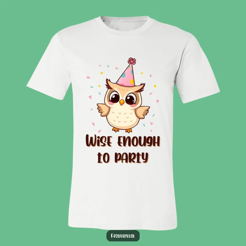 Funny Owl Party T-Shirt: Wear the Celebration with This Hilarious Confetti-Spraying Owl Tee