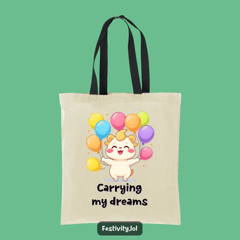 Funny Juggling Creature Tote Bag - Carry Your Joy - Whimsical Accessory