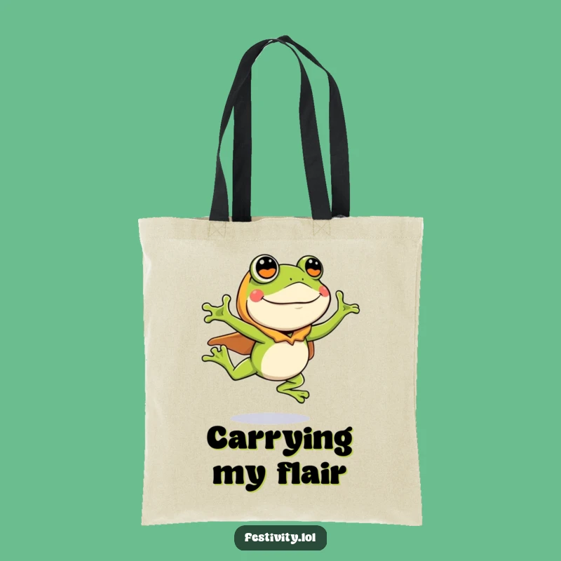 Funny Frog Costume Tote Bag: Carry Your Enthusiasm, Humorous Accessory