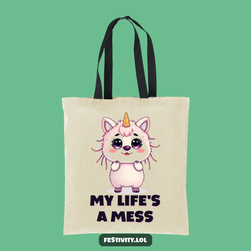 Funny Glitter Animal Tote Bag - Festive Mess - Carry Your Sparkle