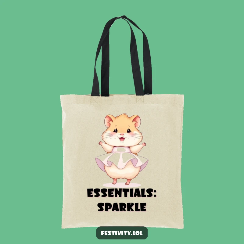 Funny Hamster Party Tote Bag: Cute Accessory, Eco-Friendly Funny Gift