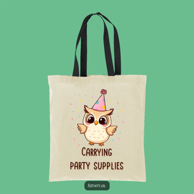 Funny Owl Party Tote Bag: Carry Your Festivities with This Hilarious and Cute Accessory